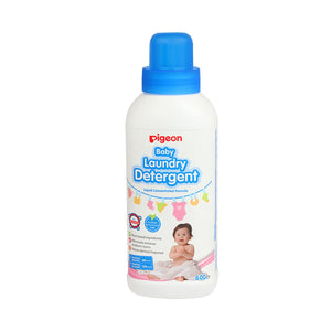 Pigeon Baby Laundry Detergent bottle on a white background. Pigeon Baby Laundry Detergent Liquid 600ml go littles product main image