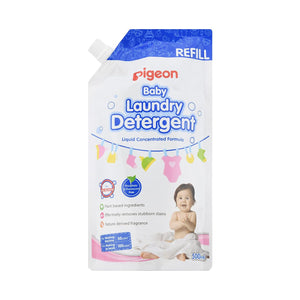 Pigeon Baby Laundry Detergent refill pack on a white background. Pigeon Baby Laundry Detergent Liquid Refill 500 ml go littles product main image