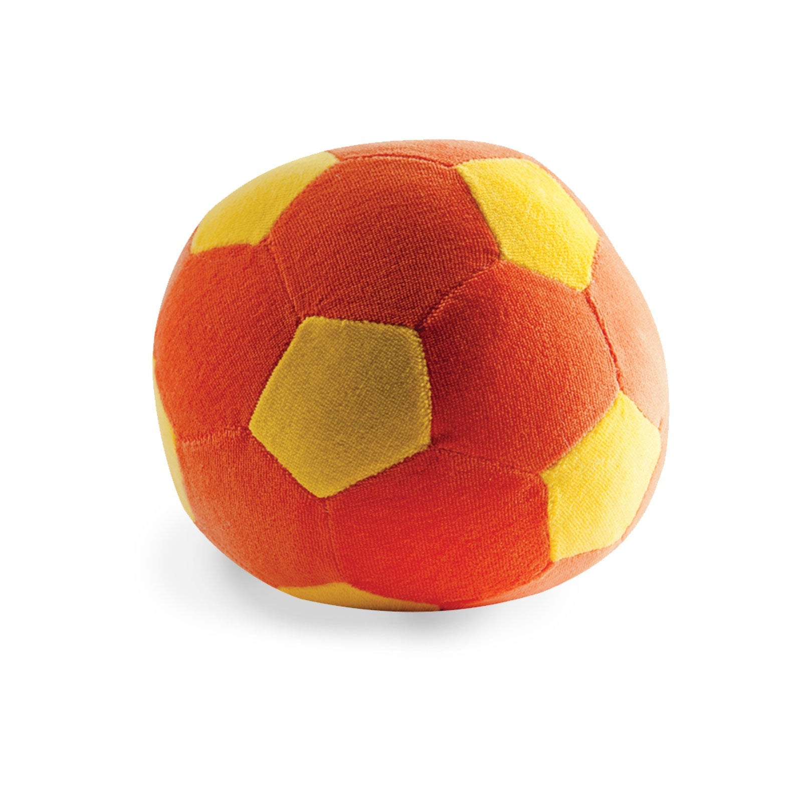 Funskool Giggles Indoor Football at Go Littles product image 1. Red and yellow checkered ball on a white background