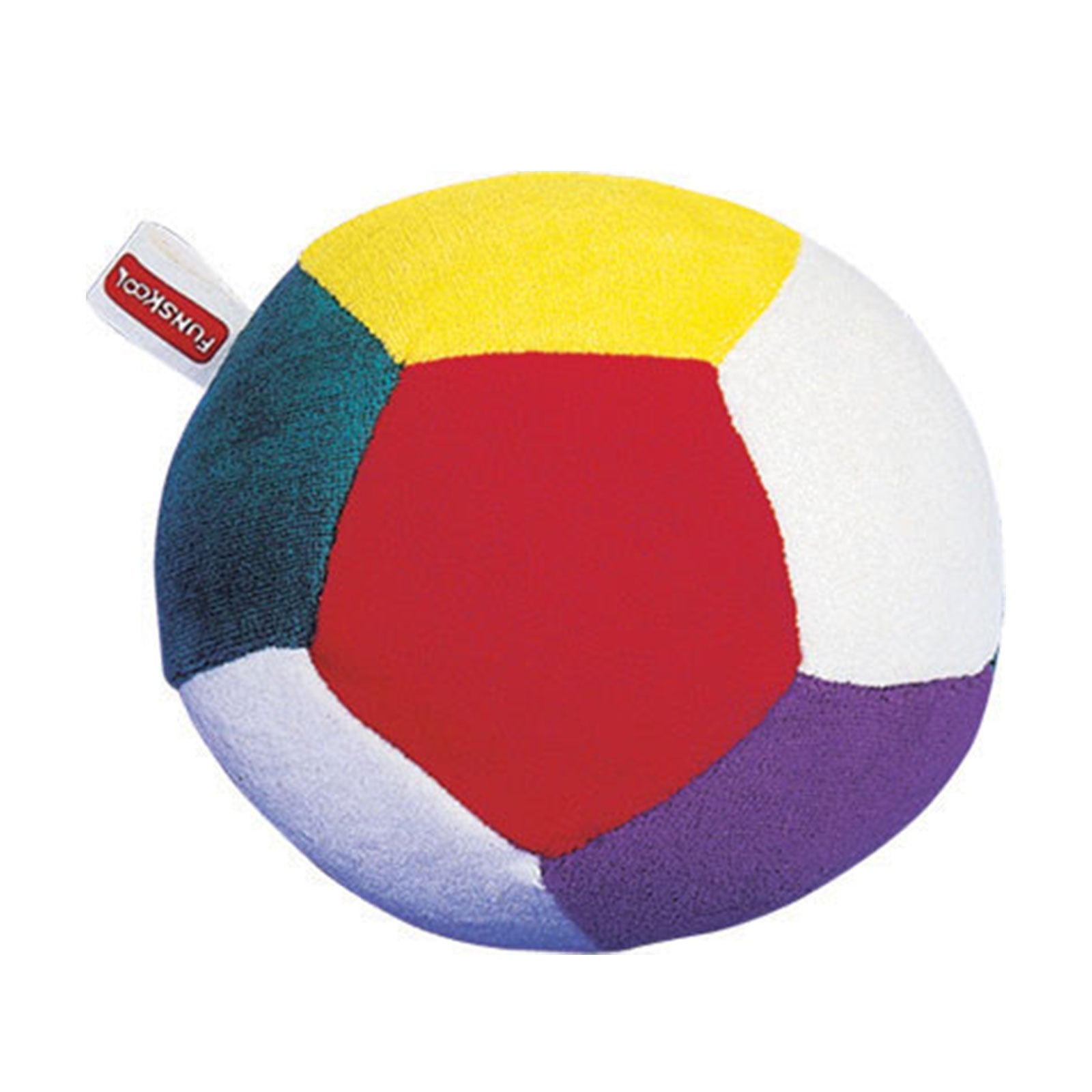 Funskool Giggles Soft Ball at Go Littles product image 1Colorful beach ball with a Fiskars tag on a white background 