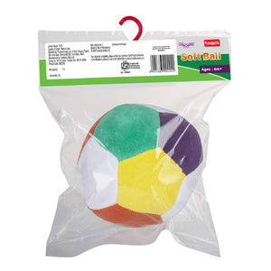 Funskool Giggles Soft Ball at Go Littles product image 5. Colorful soft ball in a clear package with a white background