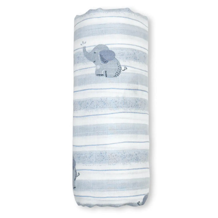 Nintara Baby Muslin Baby Swaddle  Extra-Large 47" x 47" Little Elephants Design at go littles product image 9