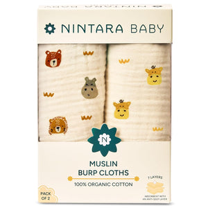 Nintara_Baby_Organic_Cotton_Burp_Cloths_Animal_Friends_22_x_12_at_Go_Littles_product_image 4