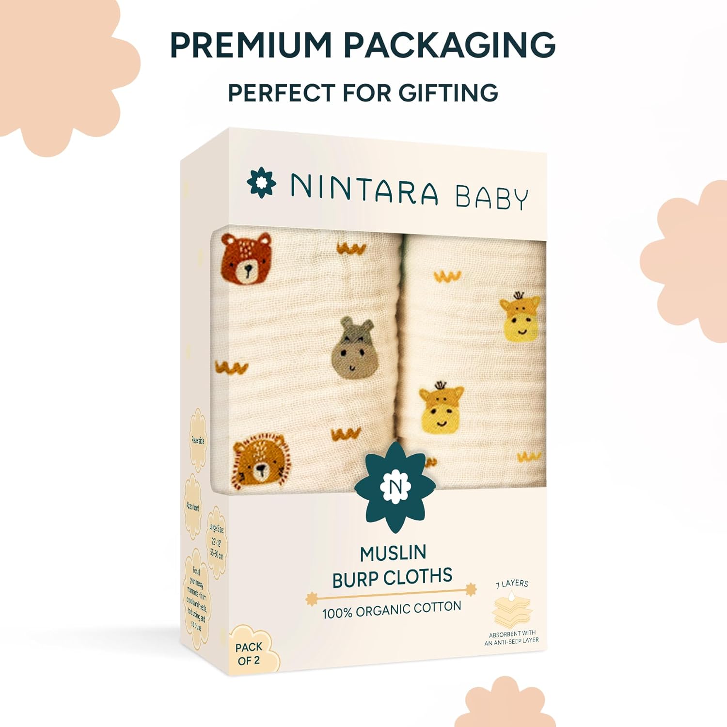 Nintara_Baby_Organic_Cotton_Burp_Cloths_Animal_Friends_22_x_12_at_Go_Littles_product_image 5