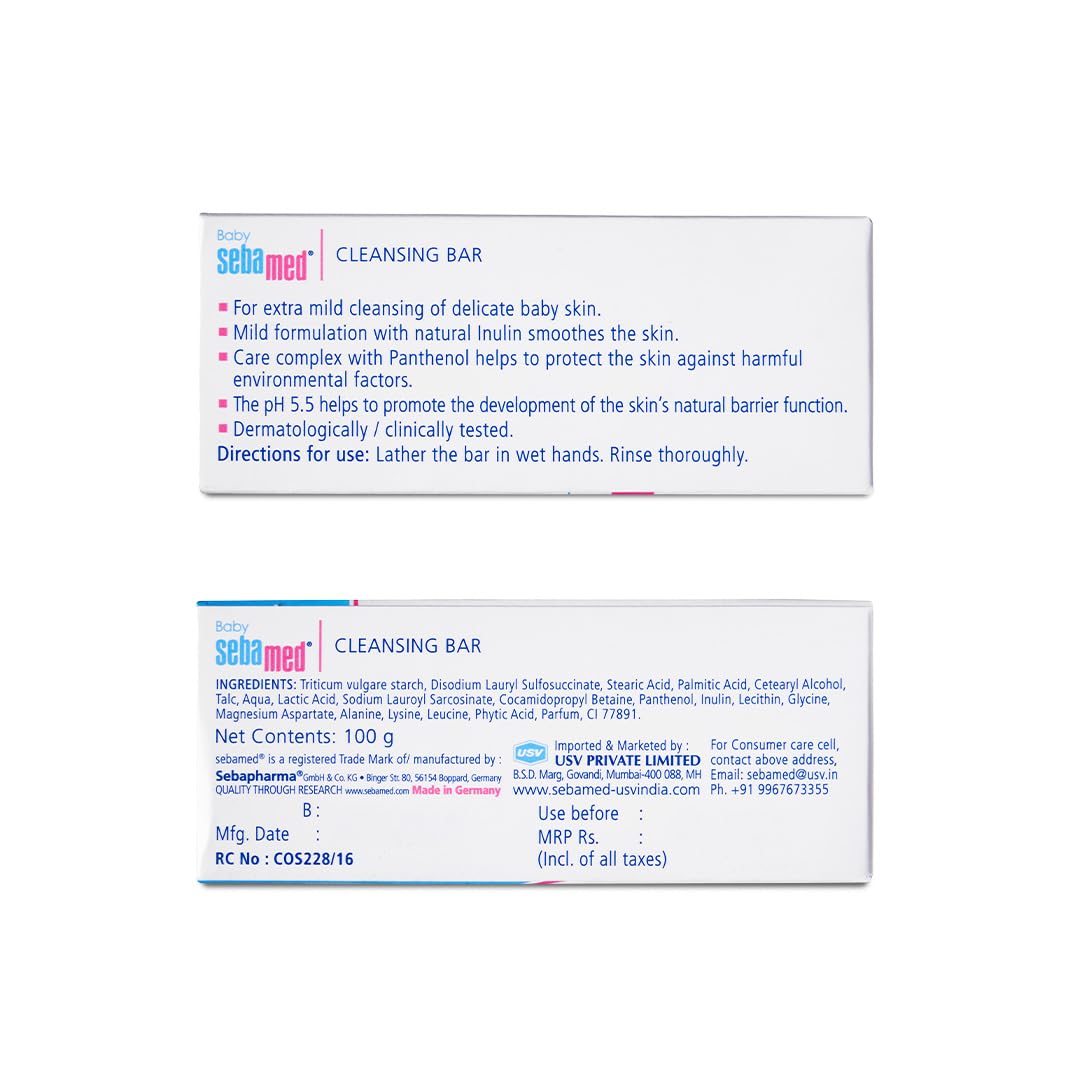 Two packages of Sebamed cleansing bar on a white background
